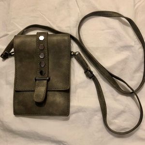 Sliver Studded Crossbody Bag